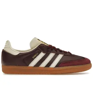 adidas Women's Samba OG Maroon Gold Metallic Soccer Shoes, from StockX