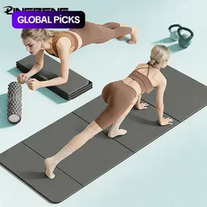Foldable Yoga Mat, Exercise Mat, Bounce Shock Absorption, Easy Clean, Comfortable Non-Slip, Dual-Sided Design, Size 61cmx183cm, Portable Storage #GLOBAL PICKS