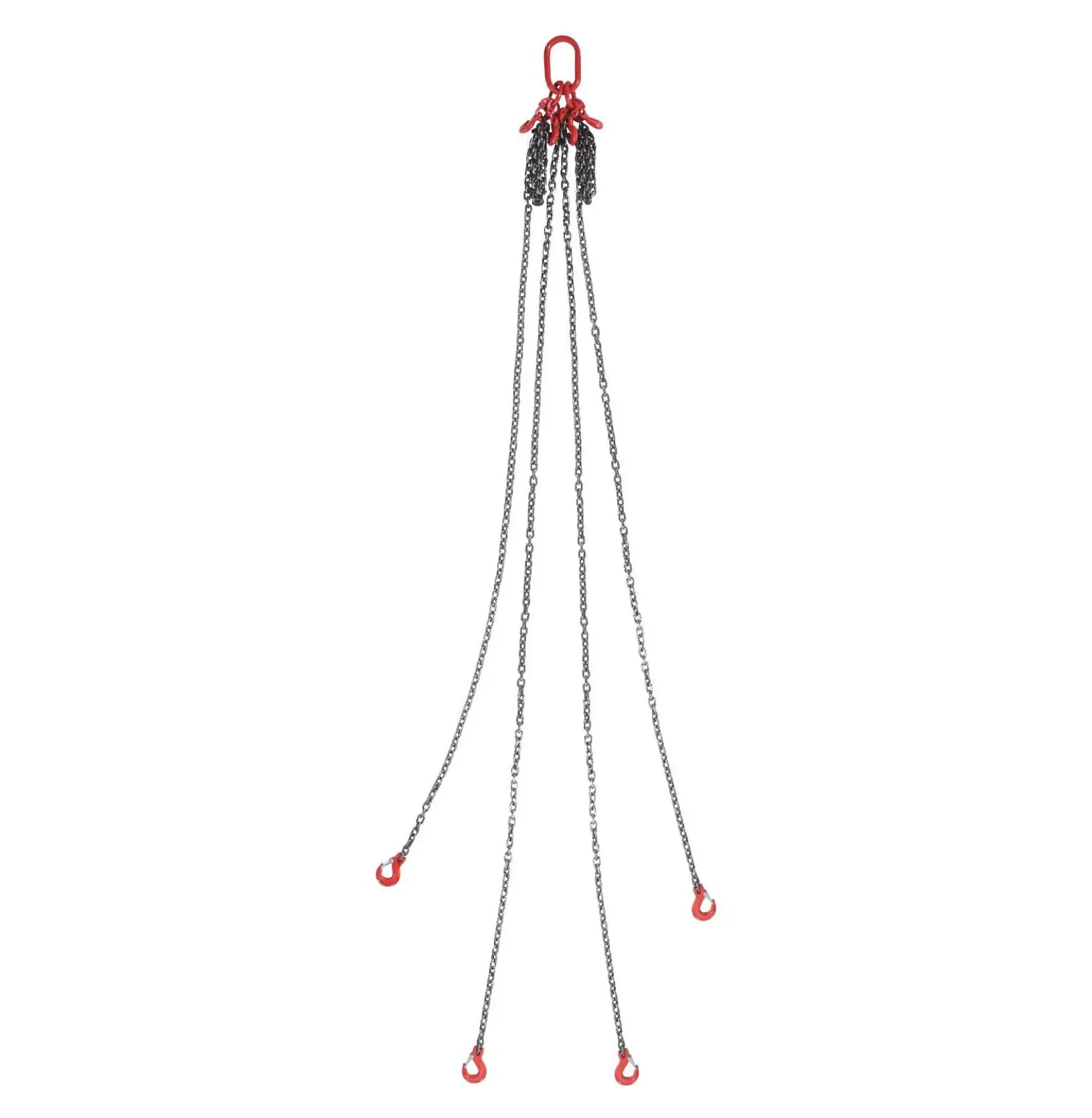 3/8 inch x 10 ft Chain Sling, 18400 lbs G80 Lifting Chains with Hooks, 4 Leg Engine Hoist Chain for Vehicle & Industrial Lifting