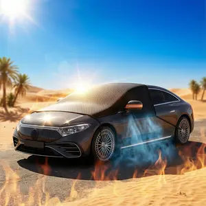 Car Sunshade Front Windshield Curtain, Titanium Silver UV Protection Insulation Cover, Laser Solar Shield for Car Use