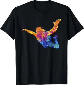 100%cotton Skydiving Parachutust Extreme Sport T-Shirt Top Vintage