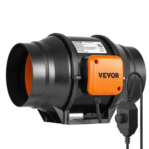 fathersdaygift VEVOR Inline Duct Fan, 6-Inch 400 CFM with Variable Speed Controller, Quiet AC-motor Ventilation Exhaust Fan for Cooling Booster, Grow Tents, Hydroponics