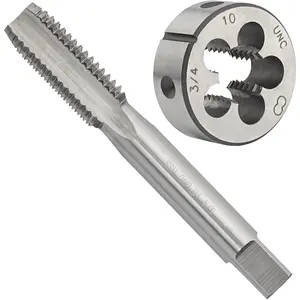 3/4"-10 UNC HSS Tap And Die Set, 3/4 x 10 UNC Machine Thread Tap And Round Thread Die Right Hand