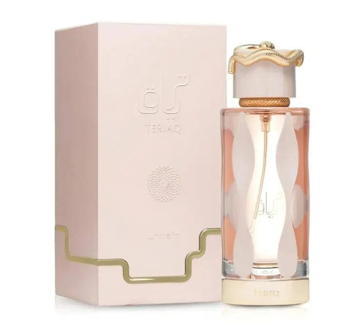 Lattafa Teriaq Eau De Parfum Spray 3.4 Ounce Unisex Fragrance with Floral & Gourmand Notes for Men and Women