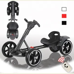 Kids Dual Motor  Electric Go Kart - Foldable Design,  Adjustable Seat | EVA Wheels & LED Lights