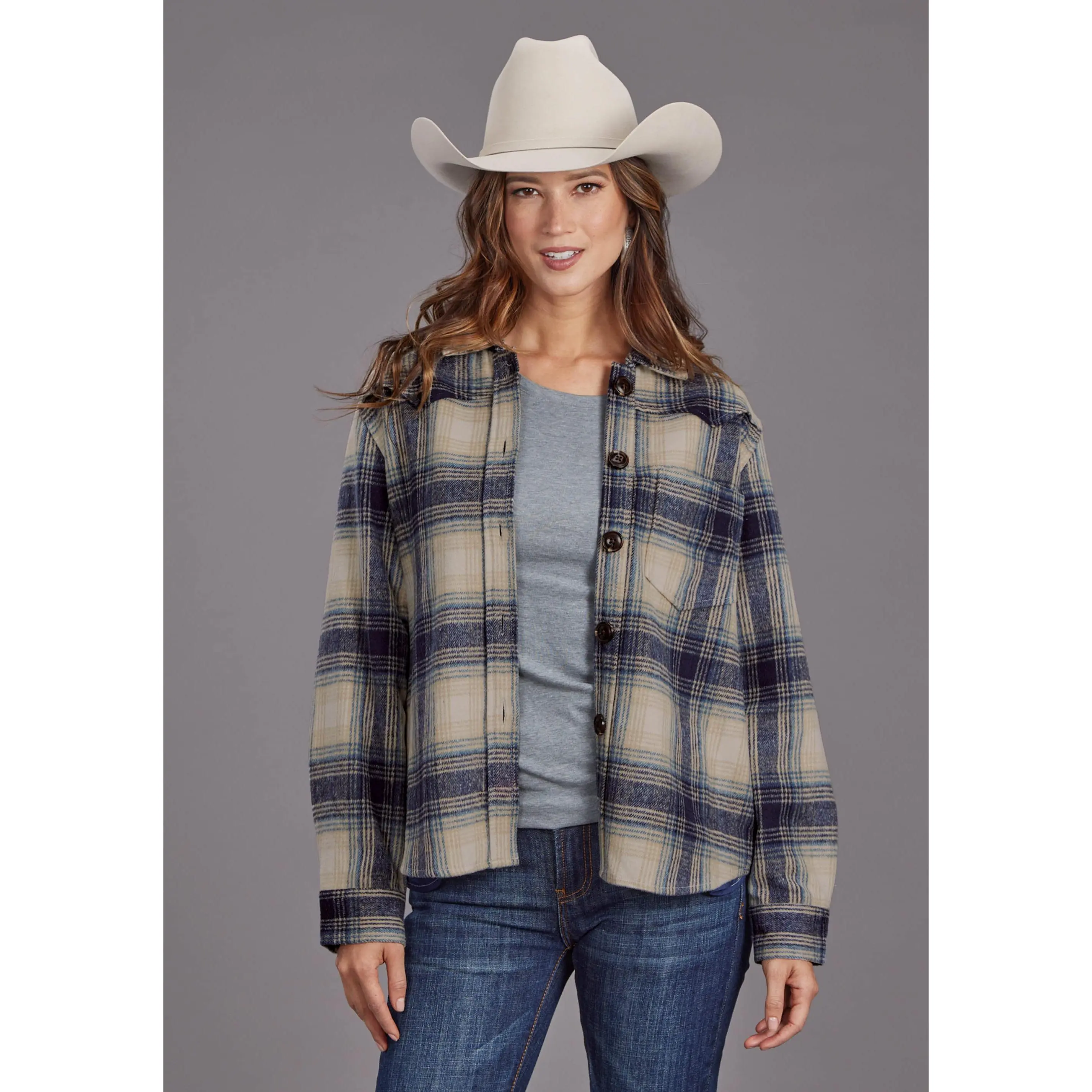 Women's Stetson Plaid Shirt Jacket
