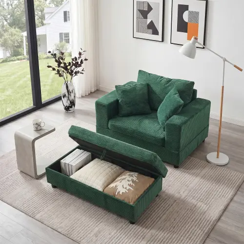 Green + Corduroy + 1 Seat + Primary Living Space-1