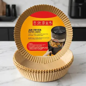 Round Disposable Air Fryer Paper Liners, 220℃ High Heat Resistant Food Grade Non-Stick Baking Paper, Multi-Use Cooking Liners For Air Fryer, Microwave, Oven, Cake Baking