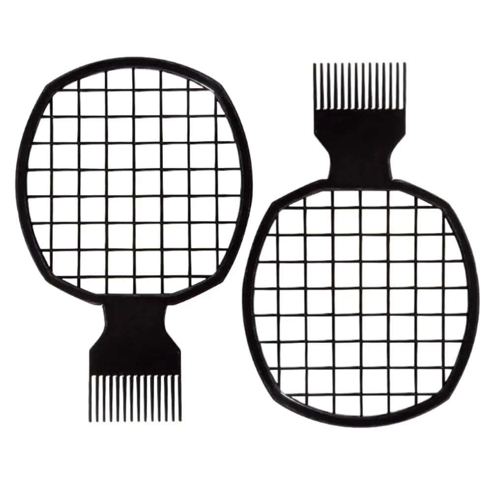 TIKMNO Upgraded 2-Piece Hair Twist Comb Hair Sponge Brush Set - Superior Curl Definition for Men and Women (Black)