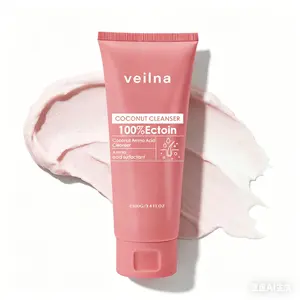 Veilna Sensitive Skin Facial Cleanser – 2-in-1 power gentle cleansing with coconut amino acids, plant-derived amino acids, 100% ectoin, and pregnancy-safe formula