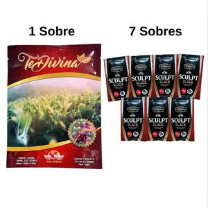Kit Bomba semanal Té Divina + Sculpt Black Coffee for Natural Energy and Wellness Support - Beverage Moringa Ginseng Organic Caffeine Boost Hydration Herbal Tea  Extract  Extract