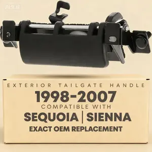 Smooth Black Tailgate Handle Replacement for 2001-2007 Toyota Sequoia 1998-2003 Sienna Plastic OEM Fit Direct Installation Durable