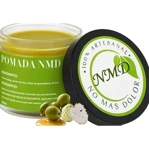 Pomada NMD, Pomada NMD para Dolor, Joint & Muscle Support Cream for Knee, Neck, Hip, Hands, Feet, with Soursop, Arnica, Olive Oil, Beeswax and Hemp Seed Oil, Non-Greasy 2oz Cream (1)