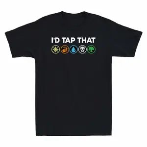 That Men's Gathering Sleeve Funny Tap I'd Magic Short T-Shirt Vintage Cotton