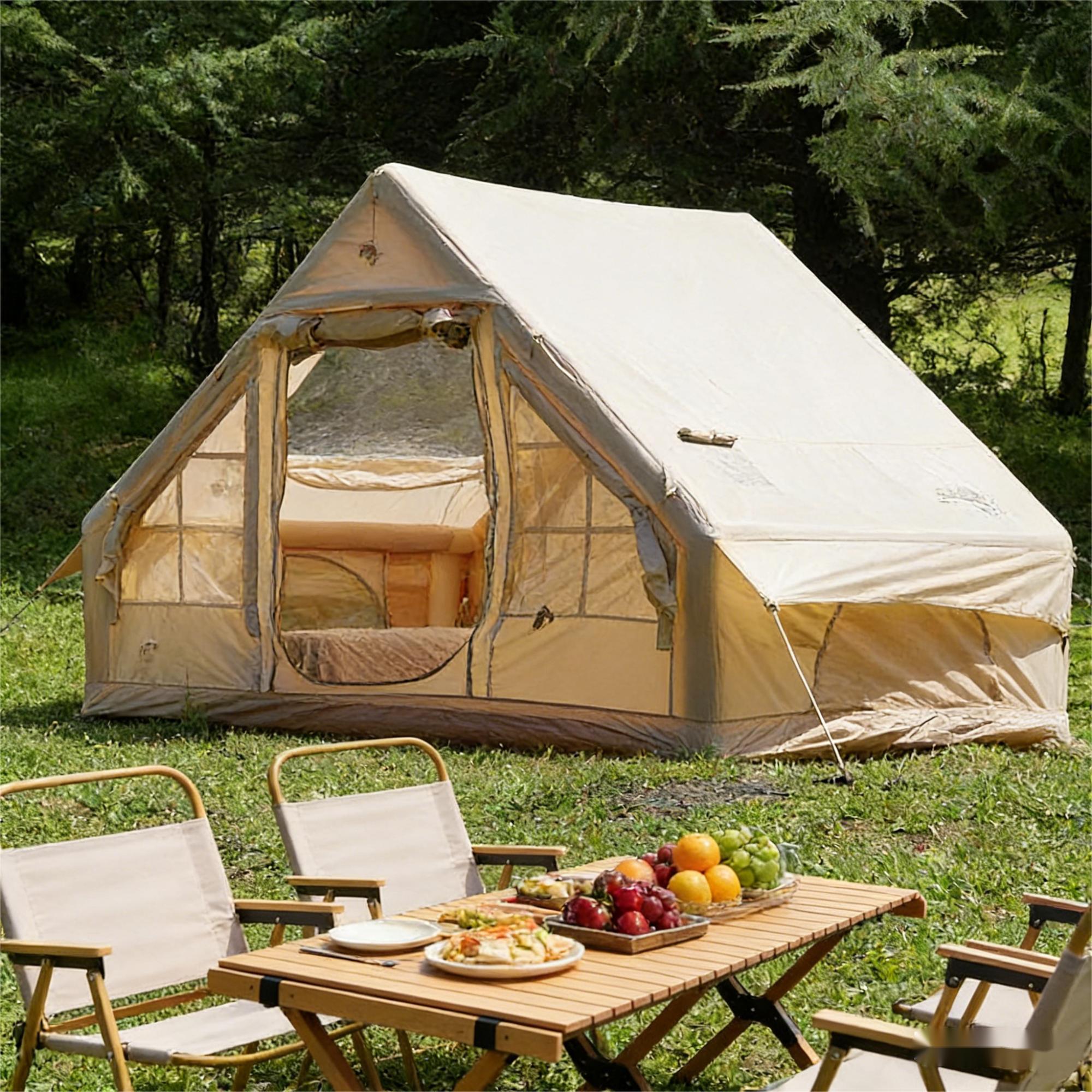 [Fast shipping]PAKICETUS Frame Tent for 4-8 People - 4-Season Waterproof Outdoor Camping Tent with Stove Jack, Durable Oxford Fabric Portable Glamping Tent with Mesh & Skylight