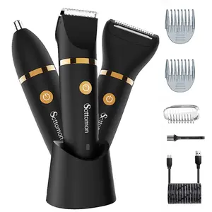 3 in 1 Electric Body Hair Trimmer, Multifunctional Hair Trimmer, Cordless Clipper Groin Hair Trimmer for Men, Waterproof Electric Shaver, Men's Hair Removal Tool, Hair Clipper for Men, USB Rechargeable Trimmer