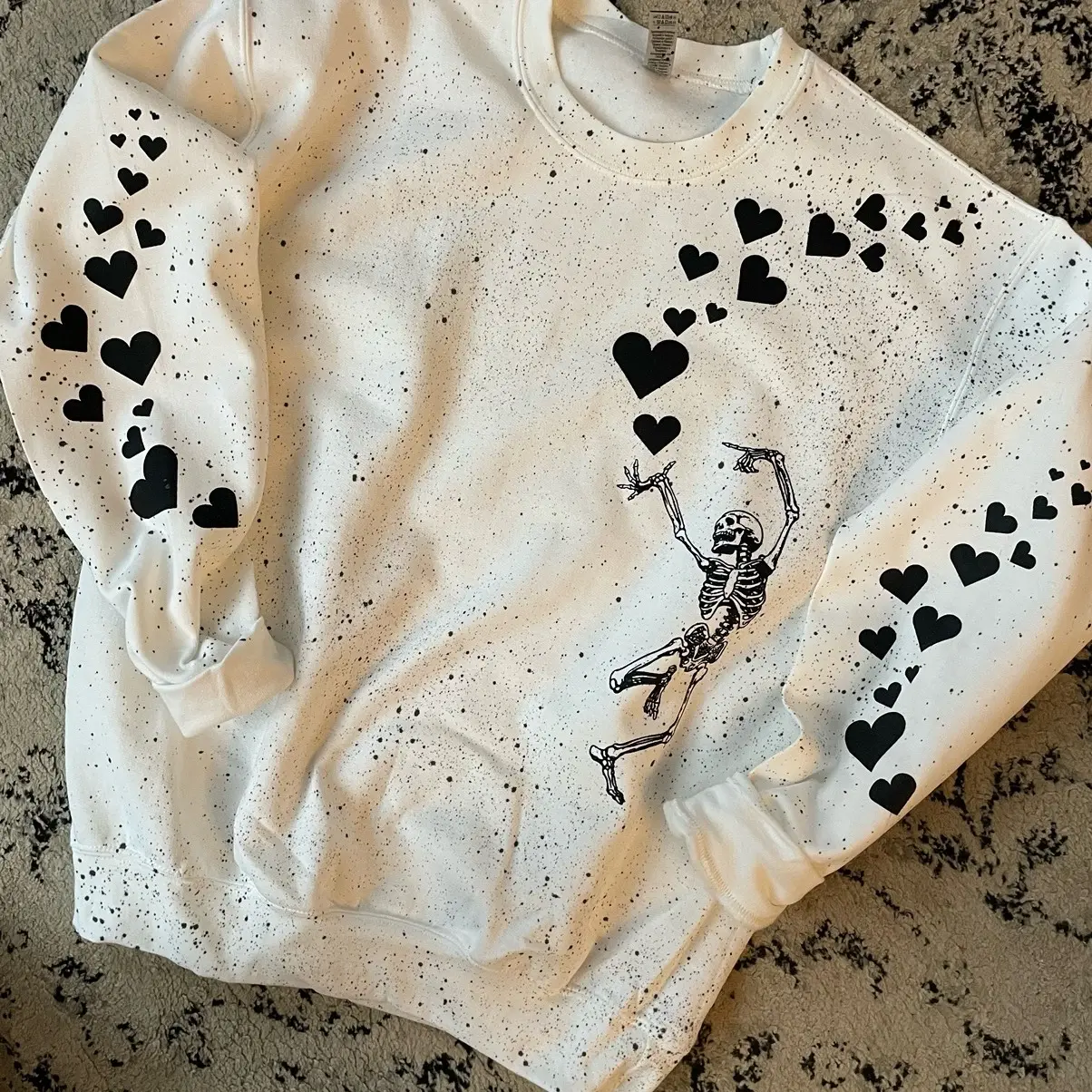 It’s Freaking Hearts Black Crewneck or Hoodie