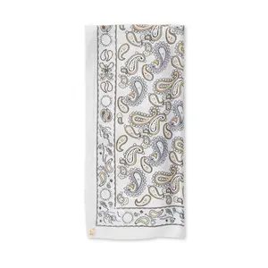 IVORY PAISLEY SQUARE SCARF