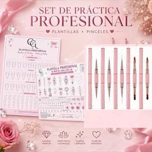 Reusable Laminated Nail Practice Sheet for Acrylic & Gel Training