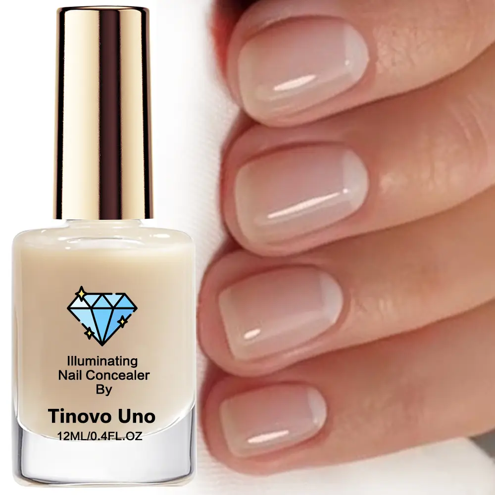 Tinovo Uno 12ML Nail Strengthener, Nail Care Liquid, Natural Dry Formula, No Lamp Needed, Enhances Shine, Daily Nail Care, Stronger Healthier Nails, Quick-Dry Nail Formula, Hydrating Nail Lacquer, Cuticle Oil Alternative, Manicure