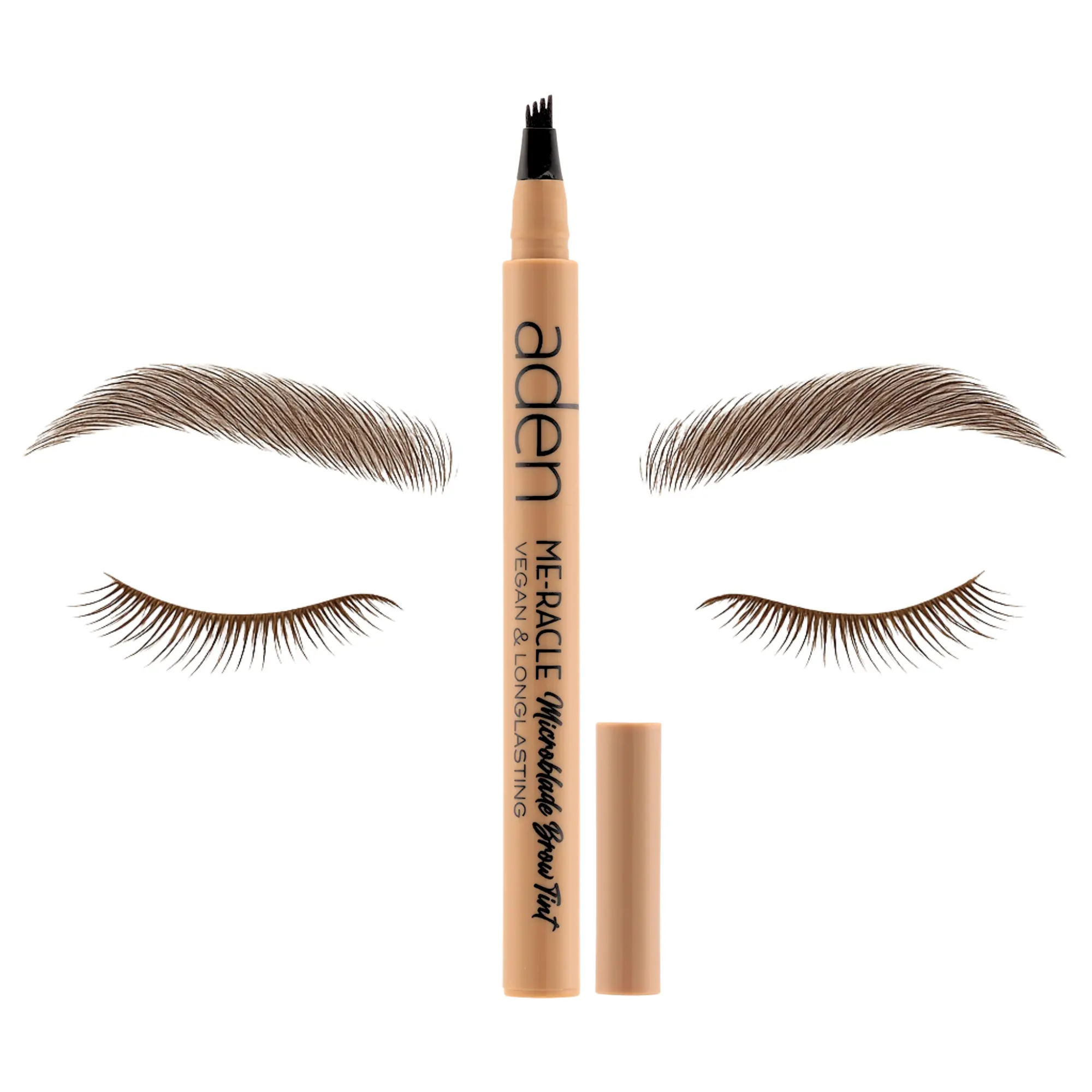 Aden Microblading Eyebrow Pen Waterproof Brow Pencil with Triple Stroke Tip Long Lasting Natural Look Made in Italy Precision Durability