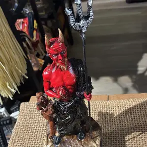 Angelito Rojo Collectible Red Statue, 14 in Home Decor Figurine for Home Supplies, Collectible Statues