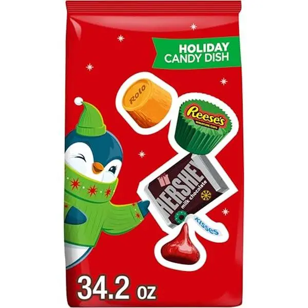 HERSHEY'S, REESE'S, ROLO Assorted Chocolate Christmas Candy, 34.2 oz