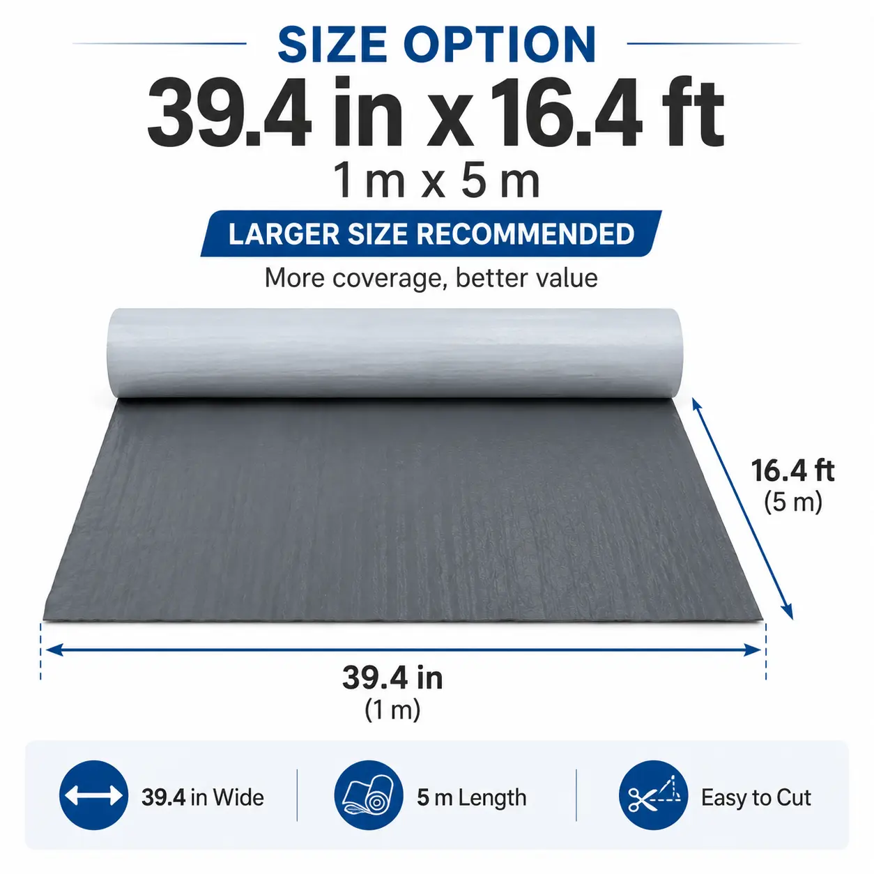 Mega-Width 39in x 16FT Peel-and-Stick Aluminum Layer Tape - Permanent Waterproof Seal, Heavy-Duty All-Weather UV Resistant Roof Repair Tool for Large Flat Surfaces, Metal Shed Panels, RV Roofs, DIY Use Eliminate Weak Seams