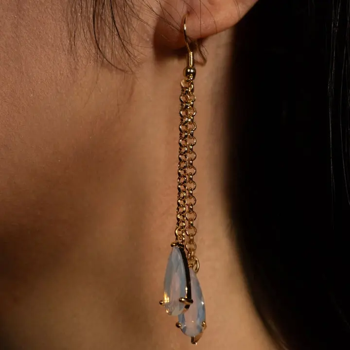 Love Witch Elaine’s Wedding Moonstone Droplet Earrings