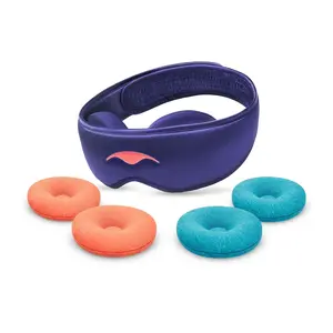 Manta Silk Steam & Ice Bundle Sleeping Eye Mask Blue - Luxury Silk Sleep Mask, Cool & Steam Eye Cups