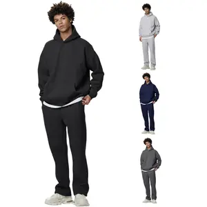 Gihuo Men's Sweatsuit Hoodie and Sweatpants Fleece Pullover Joggers Set Tracksuit
