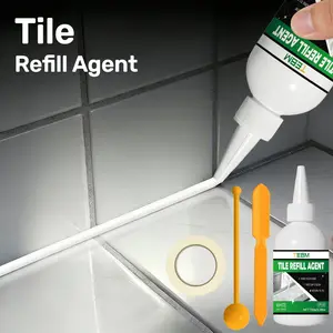 Multi-Functional Waterproof Tile Grout Sealant, Fast-Drying Sealing Adhesive, Waterproof Anti-Mold Gap Filler, Includes Construction Tools