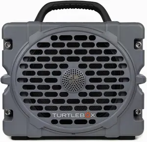 Turtlebox Grande Outdoor Portable Bluetooth 5.4 Speaker - HD-GrandeGray, Rugged, Waterproof, Ultra-Portable Gray Wireless Audio Device for Outdoor Use