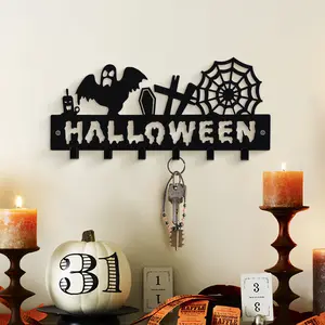 Modern Minimalist Iron Ghost Spider Web Hook, Key Holder, Wall Hook, Decorative Hook, Halloween Hook for Closet, Door Back, Kitchen Wall Decoration Storage