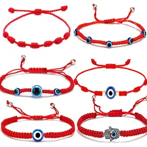 Evil Eye Necklace Bracelet for Couples Lucky Ojo Protection Blue Glass Turkish Evil Eye Bracelet Necklace for Women Men Bff Friendship