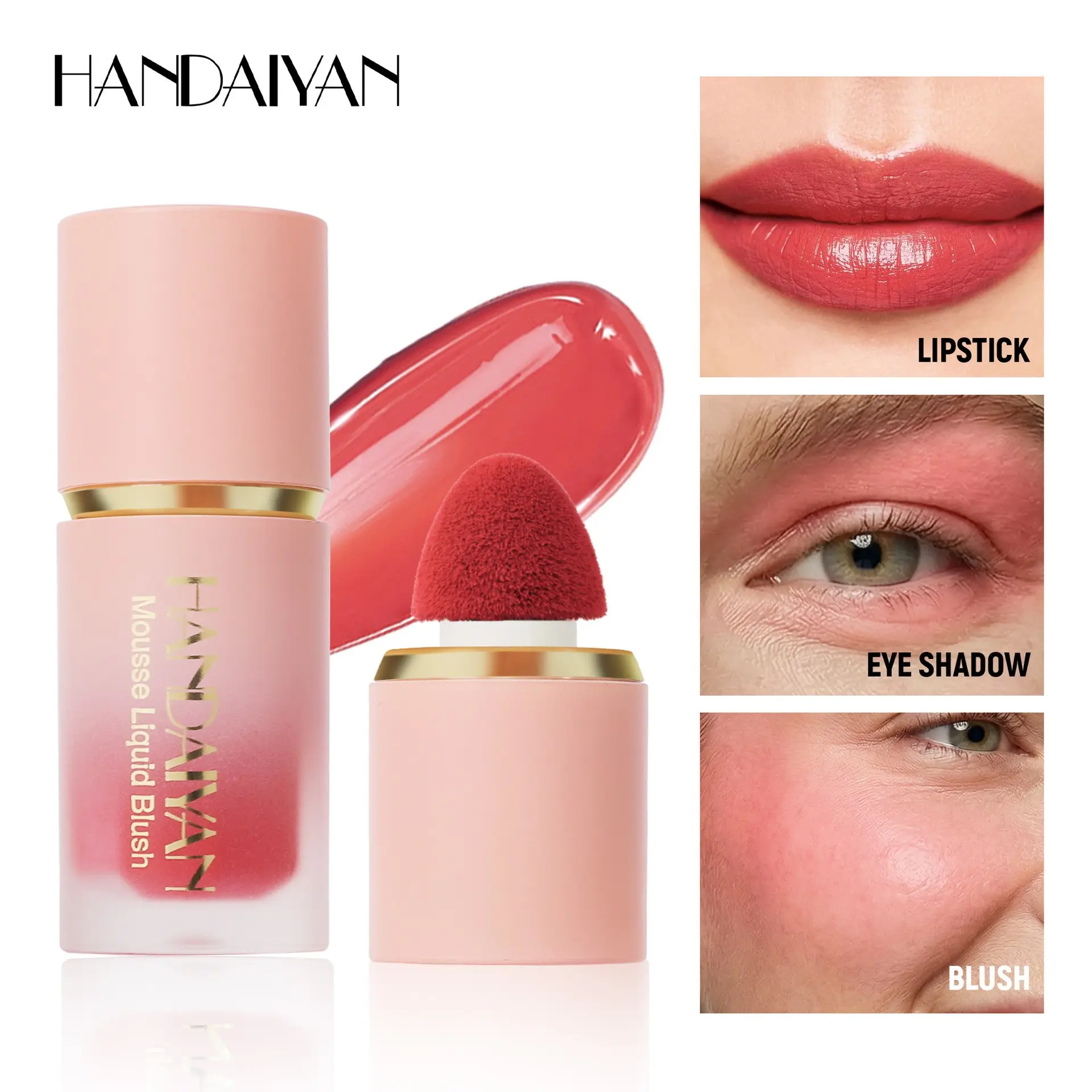 Handaiyan Easy Color Natural Transparent Contour Matte Blush Liquid Tint Makeup, Natural Look, Long-Lasting Hydrating Moisturizing Formula, Perfect for Daily Use & Special Occasions, Beauty Cosmetics, Everyday Cosmetics Makeup