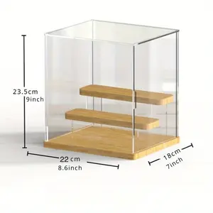 Acrylic Display Case for Collectibles - Dustproof Storage Box with Stand for Action Figures, Statue Figurines, Models & Toys, Display Box for Collectibles