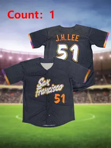 Men's Baseball Jersey, Casual Breathable Comfortable Baseball Top for Training Competition Party, Men's Sportswear for Baseball & Softball