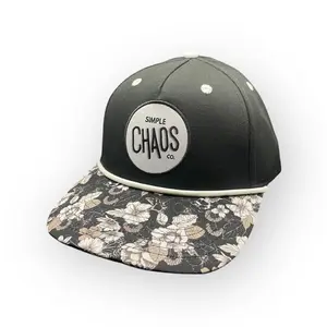 Original - Black Floral Snapback Adjustable Hat