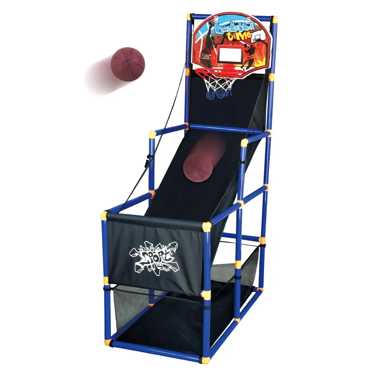 Basketball Game Set, 1 Set Basketball Hoop Game with 2 Balls, Indoor Outdoor Sport Toy, Birthday Gift, Air Pump Included, Toy Ball, Hoop Toy, Portable