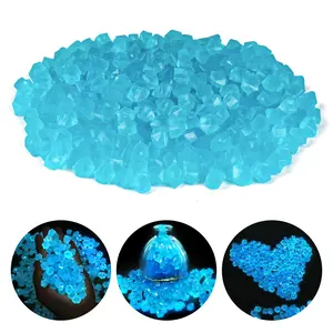 300Pcs/Set Luminous Stones Gemstones for Youngers,Muggle Stones Glass Stones Garden Decoration,Blue Diamond,Gemstones,Luminous Stones for Room,Aquarium,Christmas Party Gifts,DIY Hand Tools Kits