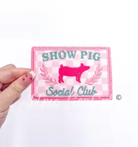 Show Pig Social Club Glitter Embroidery Patch
