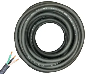 Windy Nation 12/3 SJOOW Cable 12 Gauge 12 AWG 3 Conductor 300V Portable Power Extension Cord with Ultra Flexible Insulation Jacket ETL Approved