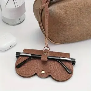 High-End Leather Fashion Portable Eyeglass Case, Summer Sunglasses Holder, Cute Glasses Bag, Stylish and Durable, Perfect for Travel