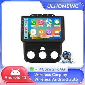 Android 13 Car Stereo for Dodge Ram 1500 2500 3500 2013-2018 (Manual AC) Head Unit Upgrade Replacement, 9" TouchScreen with Wireless CarPlay&Android Auto, 2+64GB, GPS, Backup Camera