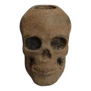 Patina Skull Bead – Full Rust EDC Lanyard Bead