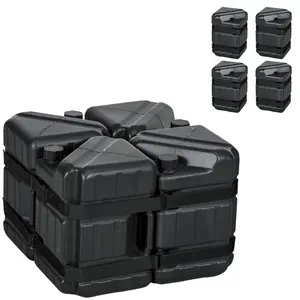 Outsunny Set of 4 Straight Leg Canopy Weights, HDPE Water or Sand Filled Tent Weights for Pop up Canopy, with Built-in Handles and Secure Straps, 115LBS