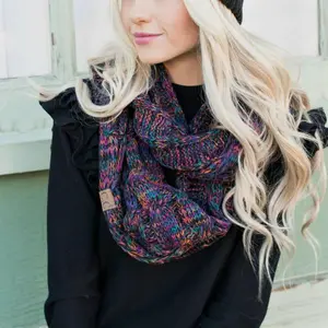 Multicolor Infinity Scarf CC Crafted for Women One Size