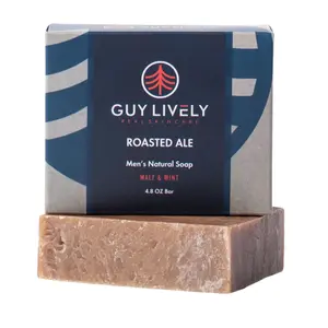 Roasted Ale Men's Soap: Malt Mint Deep Cleanse, Hydrates, Brewery Fresh Skin Feel