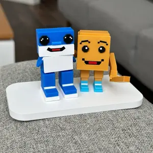 The Bros - Flexi Italian Brainrot 2 figures + free display base Articulated Assembled